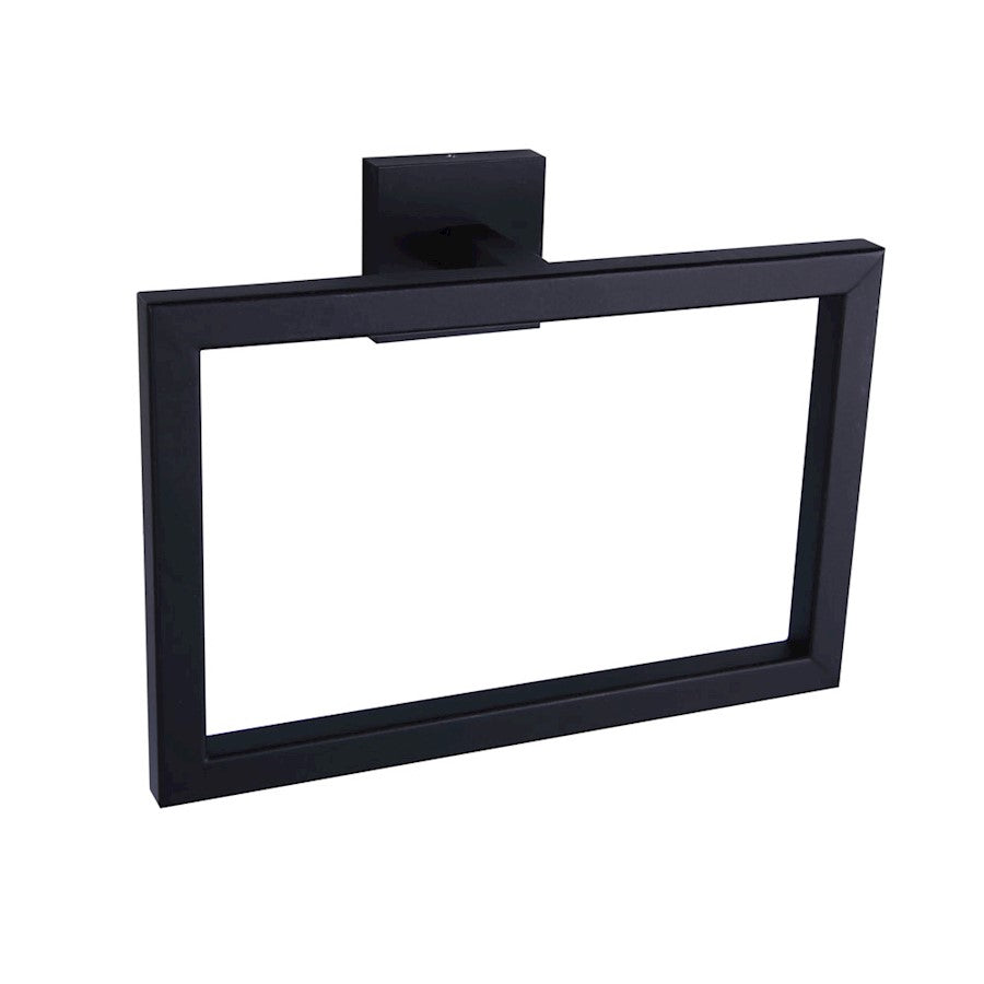 Canarm Bishop 9in Matte Black Bath Accessory Bar | Modern Minimalist Matte Black Finish | Bathroom & Powder Room Towel Bar | Model BA101A09BK
