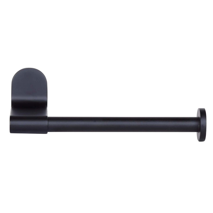 Canarm Lyla 6.5in Toilet Paper Holder | Matte Black Aluminum | Bathroom Tissue Roll Holder | 2.13in H | Model BA105A07BK