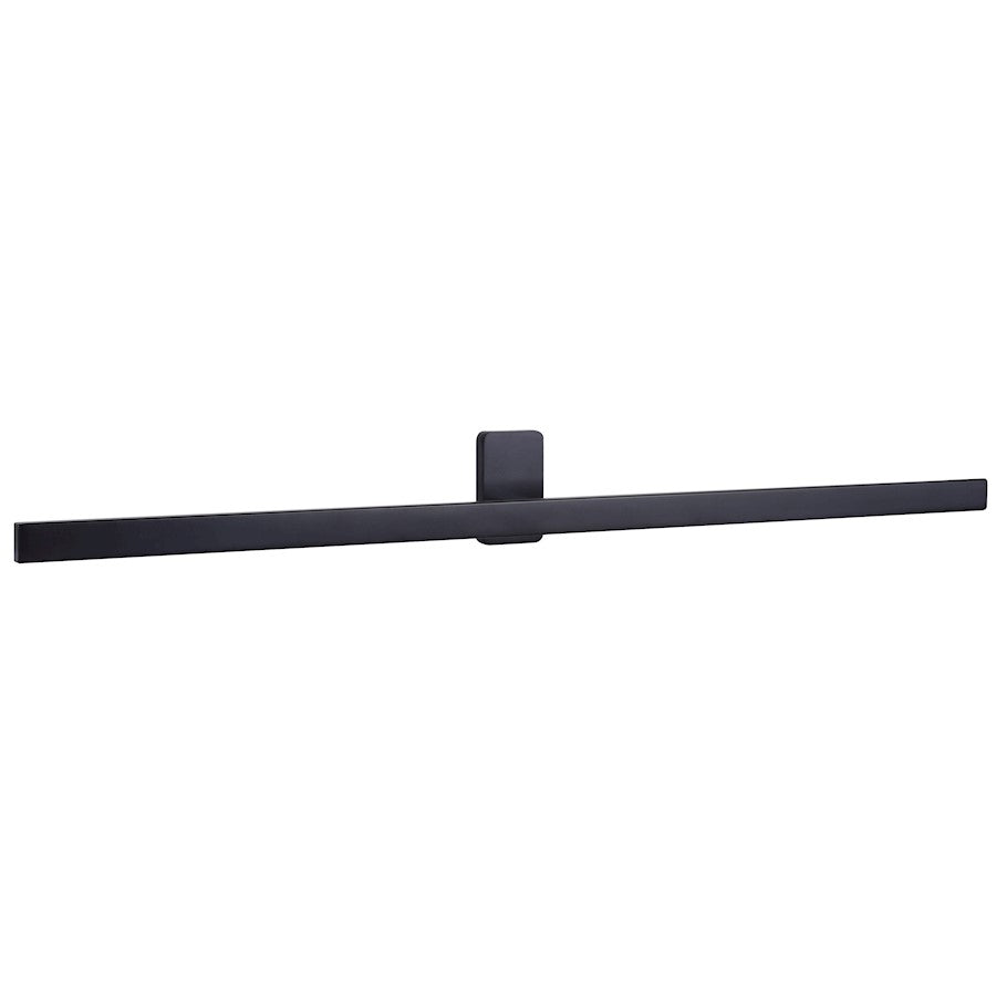 Canarm Archer 24in Towel Bar | Matte Black Metal | Bathroom & Powder Room Wall Mount | 24 x 3 x 3 in | Model BA106A24BK