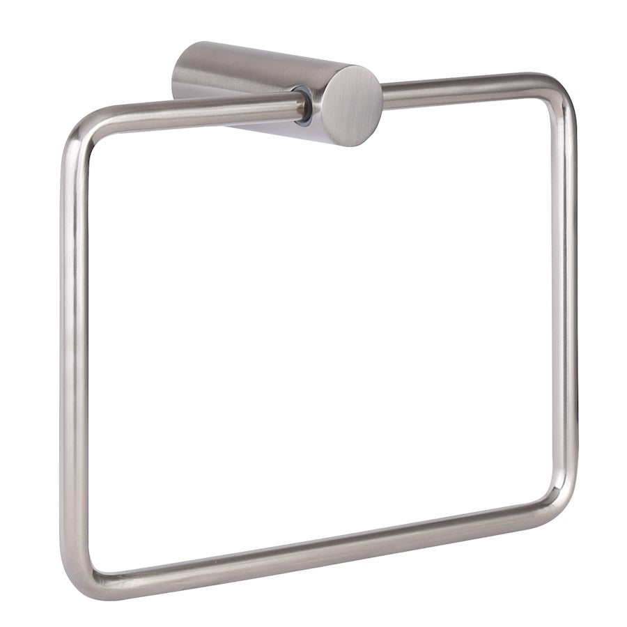 Canarm Arri Towel Ring | Brushed Nickel Metal | Bathroom & Powder Room | 8 x 3 x 6 in | Model BA107A09BN