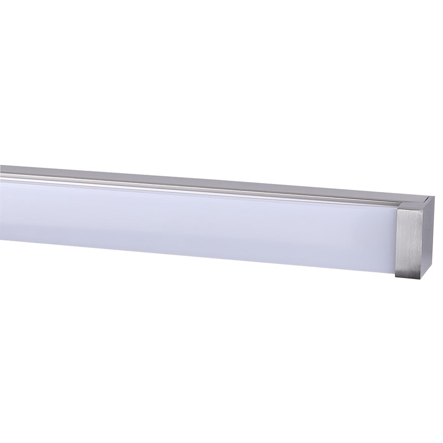 Canarm Jonah 30in 1-Light LED Vanity | Modern Brushed Nickel Aluminum & Iron | Bathroom & Powder Room | 30 x 4.72 x 2.5 in | Model BL-30B-30-BN-C