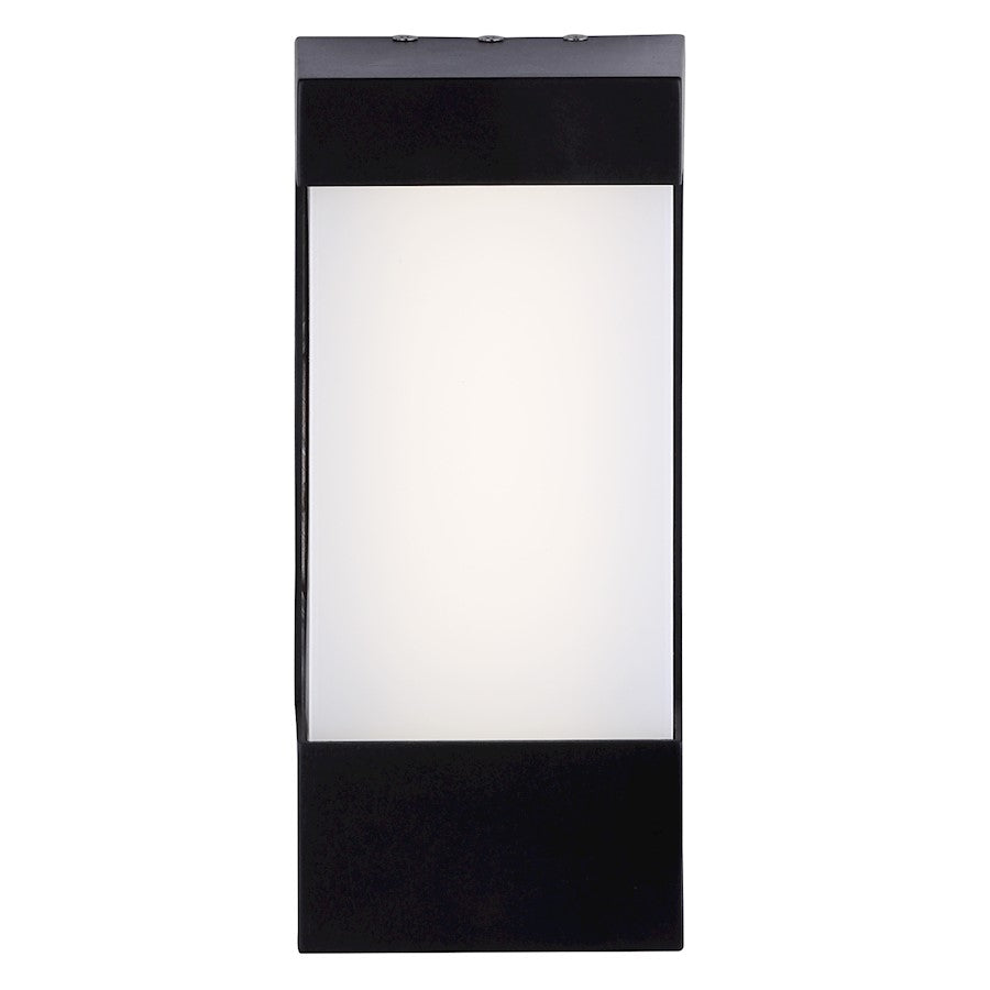 Canarm BRWL-SQ6W-N-BK 1-Light LED Outdoor Wall Sconce | Modern Black Finish | Entryway & Covered Patio | 4.25 x 3.25 x 9.5 in | Model BRWL-SQ6W-N-BK