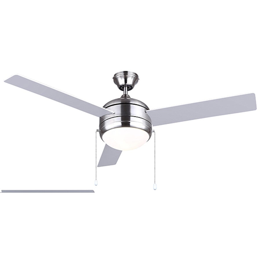 Canarm Calibre 48in 2-Light Ceiling Fan | Matte Black and Flat Opal Glass | Bedroom & Living Room | 48 x 48 x 16 in | Model CF48CA33BN