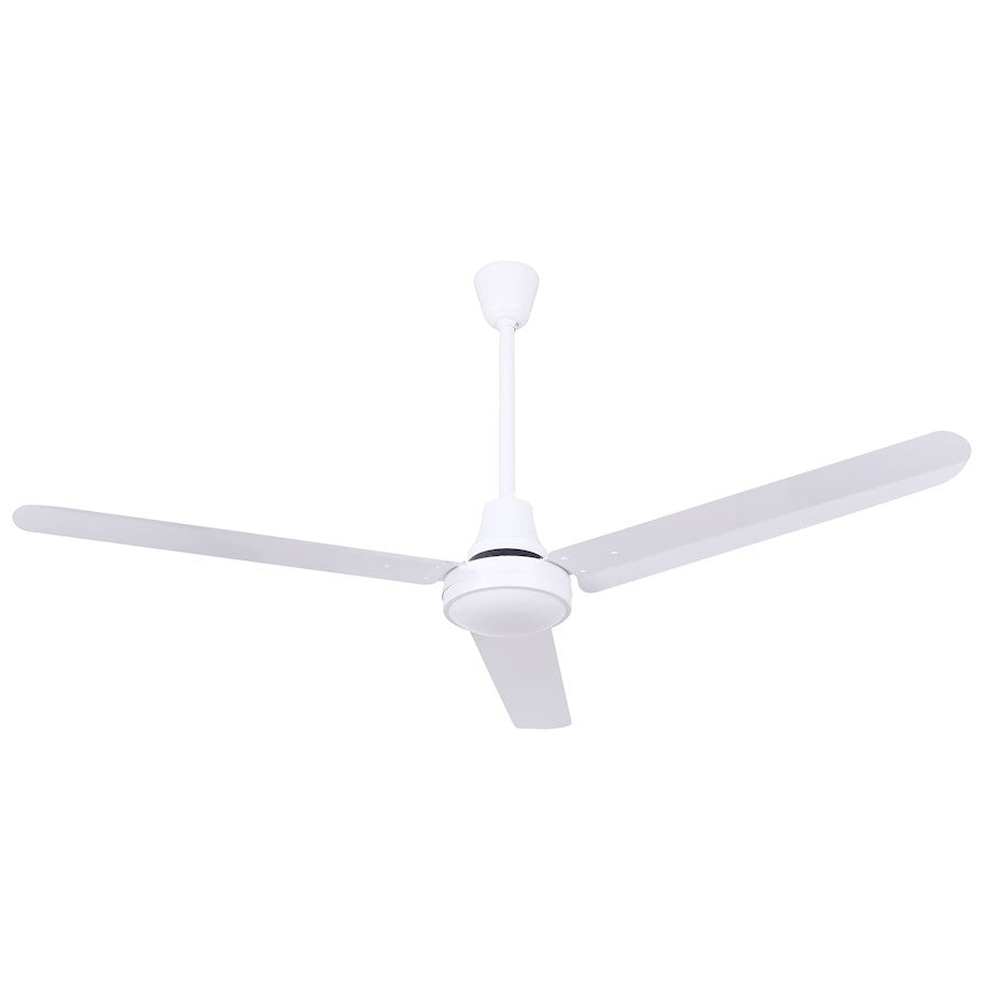 Canarm 56in Industrial Ceiling Fan | White Finish | Living Room & Bedroom | 56 x 56 x 18 in | Model CP56DW11N