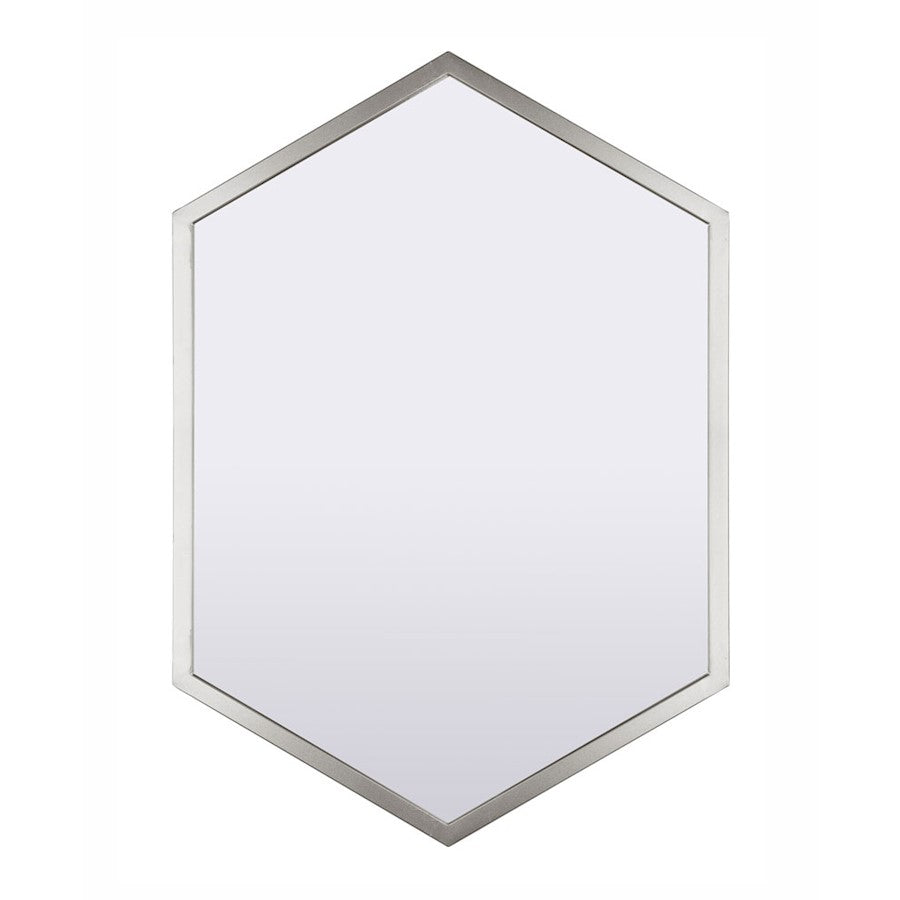 Canarm Livvy 22x31in Wall Mirror | Brushed Nickel Metal Frame | Bathroom & Entryway | 22 x 31 in | Model D22HBN2231