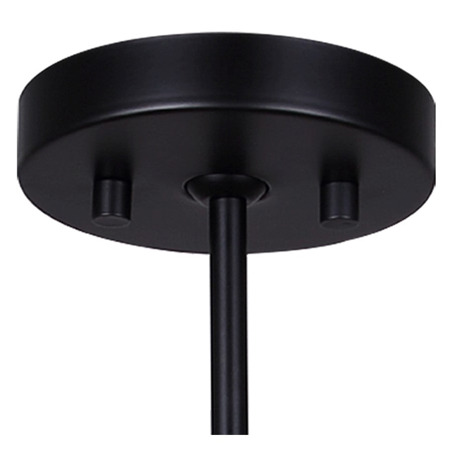 Canarm Mackenna 26in 6-Light Chandelier | Matte Black and Alabaster Glass | Dining Room & Living Room | 26 x 26 x 22 in | Model ICH1229A06BK