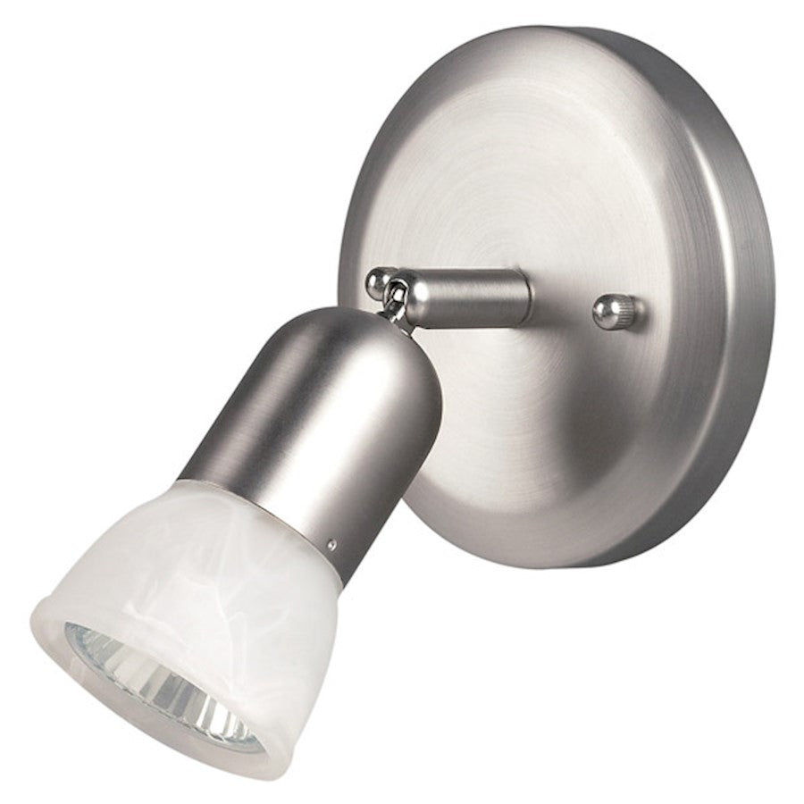Canarm James 5in 1-Light Flush Mount | Brushed Pewter Steel & Alabaster Glass | Hallway & Bedroom Ceiling Light | 5 x 5 x 4 in | Model ICW356A01BPT10