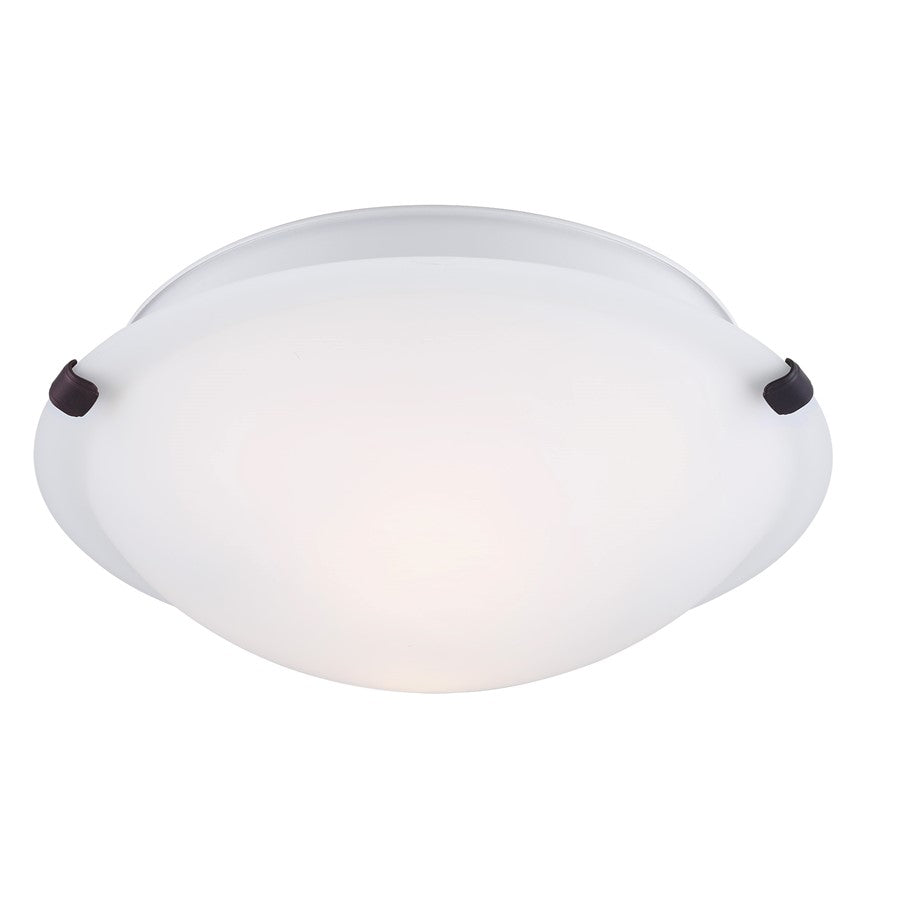 Canarm Madison 12in 2-Light Flush Mount | Oil Rubbed Bronze Metal | Hallway & Bedroom | 12 x 12 x 4 in | Model IFM161213