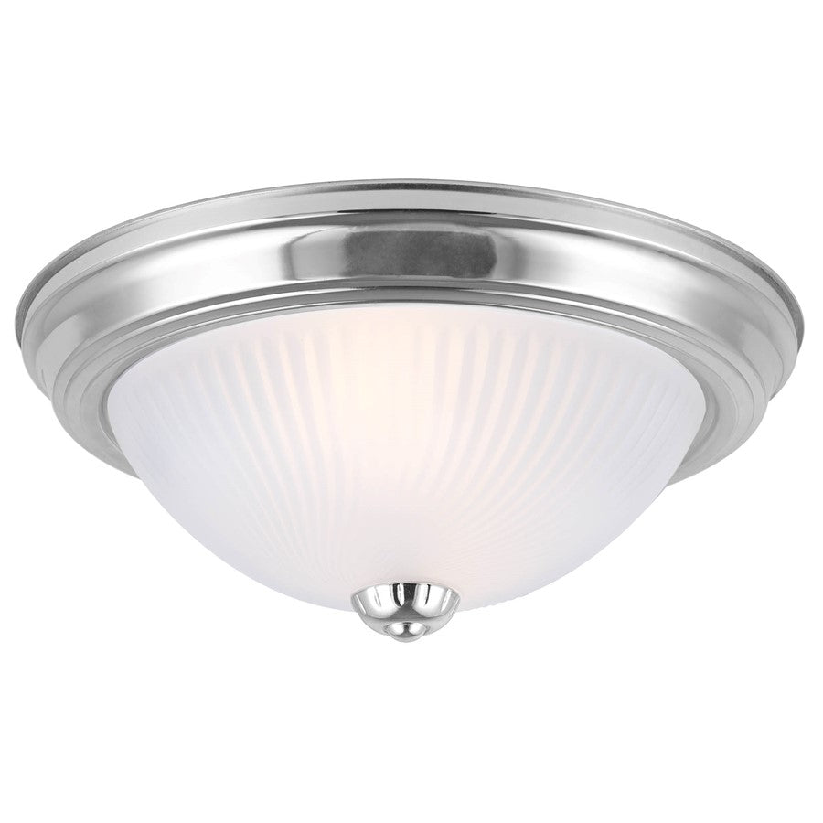 Canarm Madison 13in 2-Light Flush Mount | Brushed Pewter and Frosted Glass | Hallway & Bedroom | 13 x 13 x 5.5 in | Model IFM21351