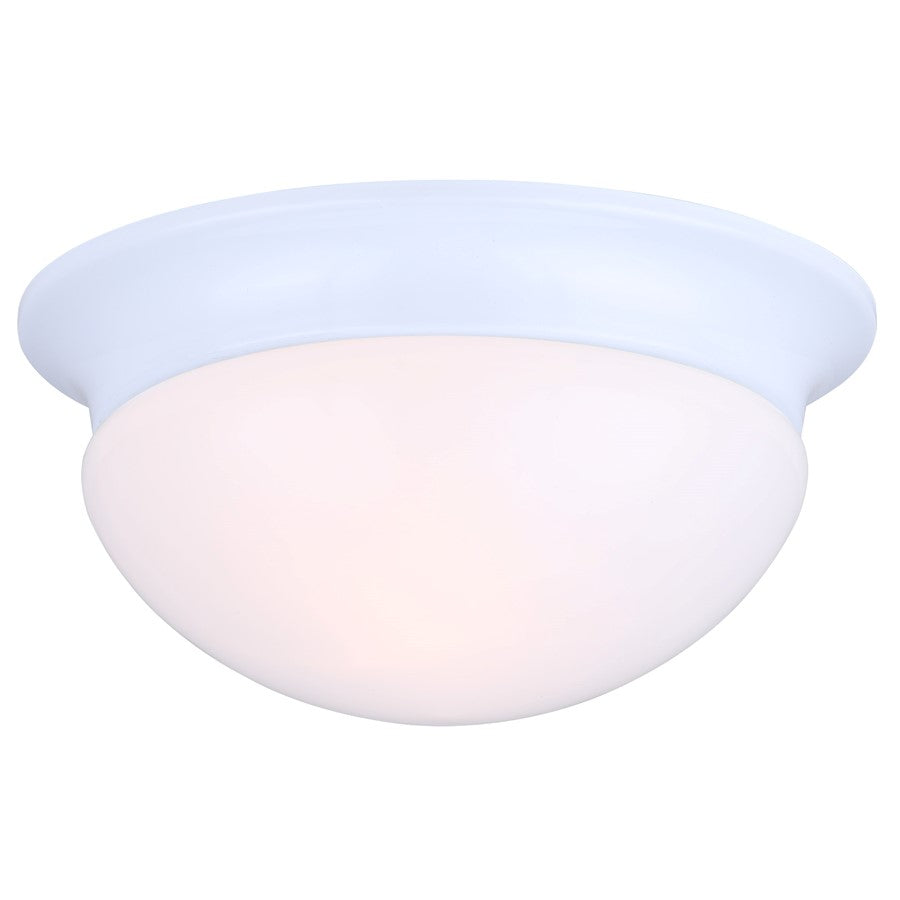 Canarm Madison 13in 1-Light Flush Mount | White and Frosted Glass | Hallway & Bedroom | 13 x 9 x 4.75 in | Model IFM5911