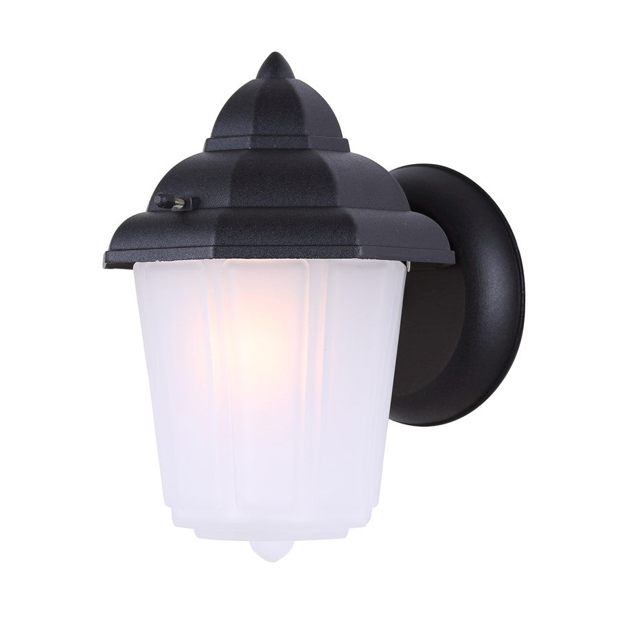 Canarm Madison 6in 1-Light Outdoor Downlight | Contemporary Black and Frosted Glass | Porch & Patio | 6 x 7 x 8.75 in | Model IOL1410