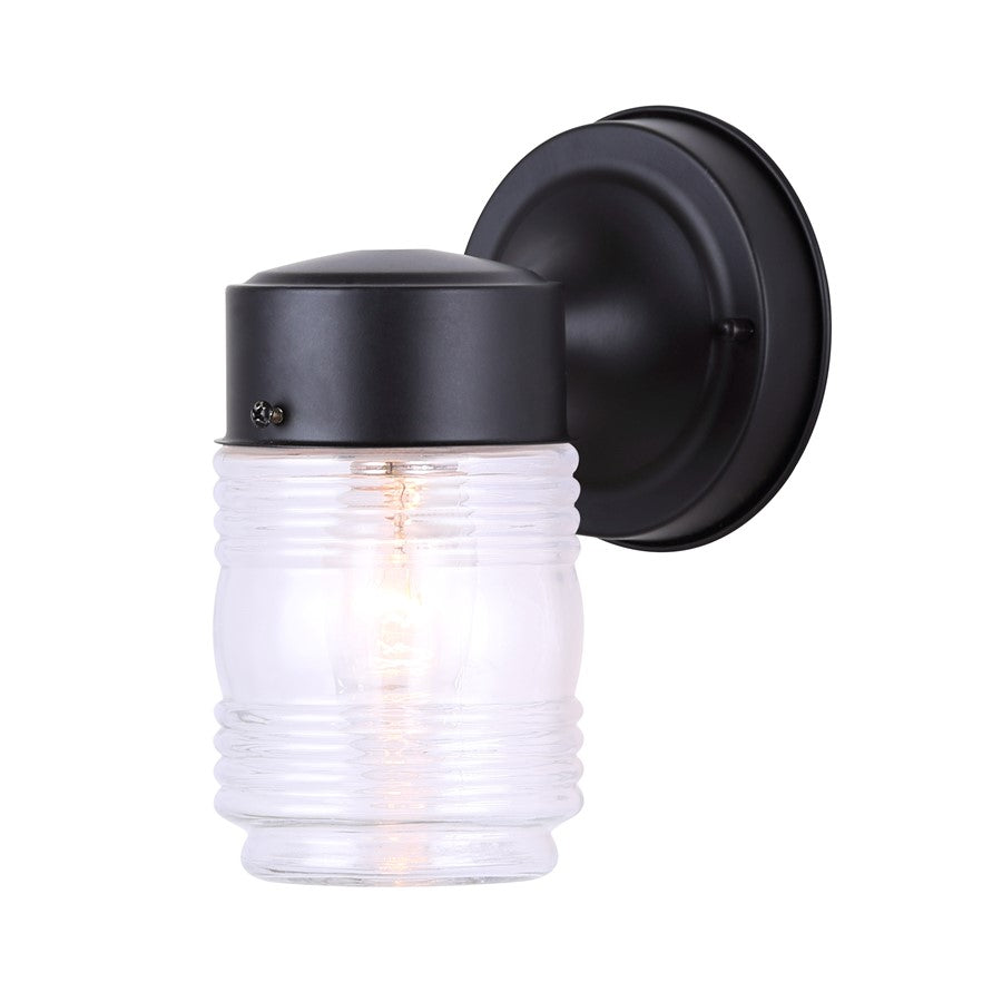 Canarm Madison 3in 1-Light Outdoor Lantern | Black Steel and Clear Glass | Walkway & Entryway | 6 x 3.5 x 6 in | Model IOL2010