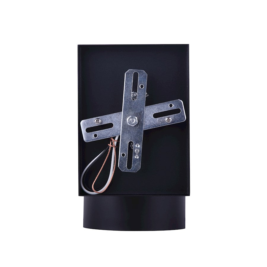 Canarm Night Sky 7in 1-Light Outdoor Wall Sconce | Black Steel/Copper Wire | Covered Patios & Entryways | 4.38 x 6.75 x 7.35 in | Model IOL211BK