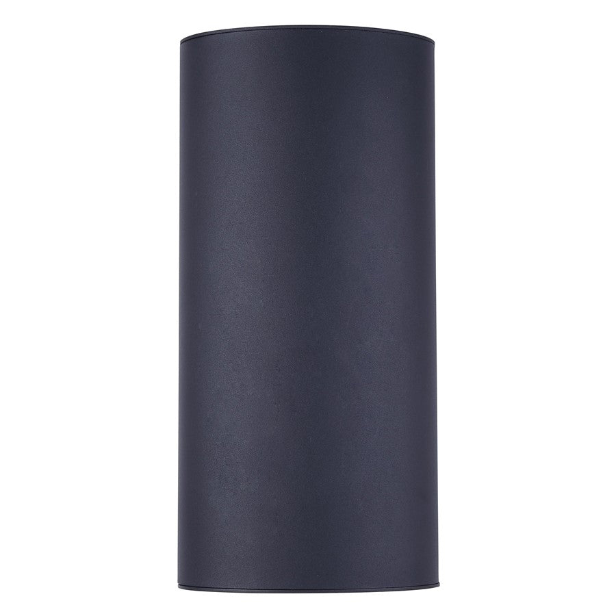 Canarm Owynn 13in 2-Light Outdoor Lantern | Black Metal and Frosted Glass | Pathway & Garden | 6 x 6 x 13 in | Model IOL636BK