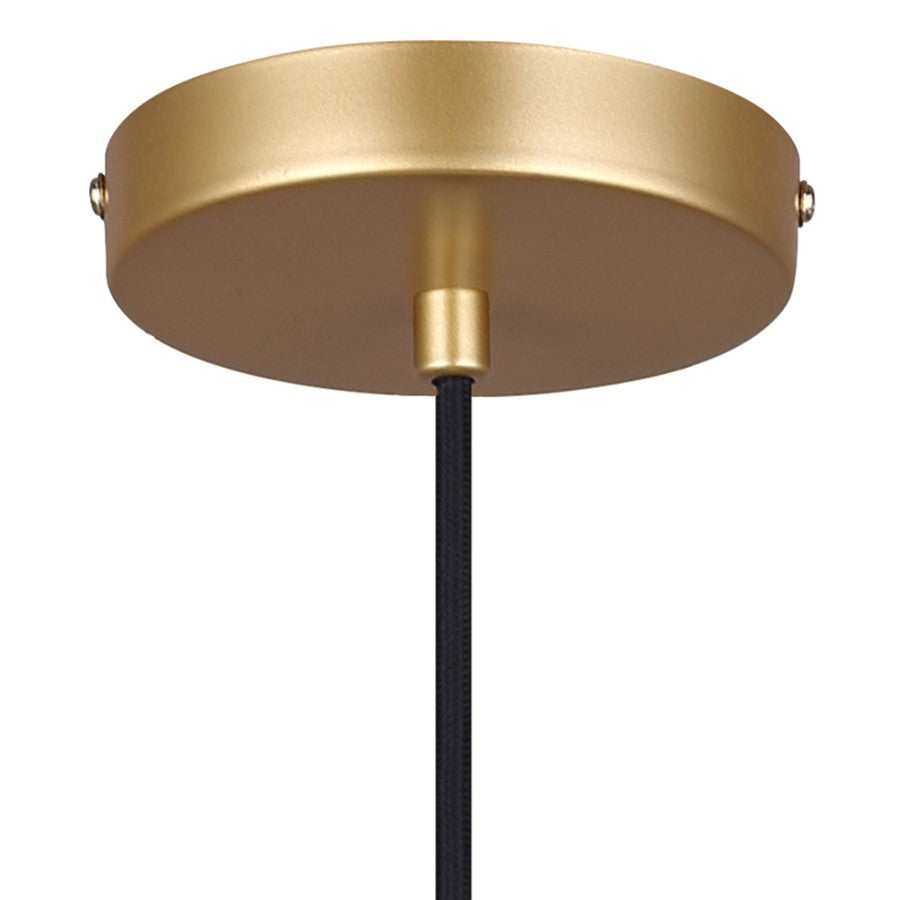 Canarm Monroe 11.75in 1-Light Pendant | Gold and Opal Glass | Kitchen Island & Entryway | 11.75 x 11.75 x 16 in | Model IPL1169A01GDP