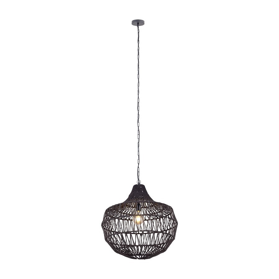 Canarm Madison 21in 1-Light Pendant | Matte Black Metal | Kitchen Island & Dining Room | 21 x 21 x 21 in | Model IPL2075B01BK