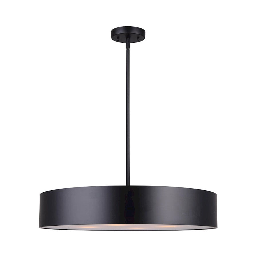 Canarm Dexter 22in 3-Light Pendant | Matte Black and Frosted Glass | Kitchen Island & Dining Room | 22 x 22 x 12 in | Model IPL318A04BK22