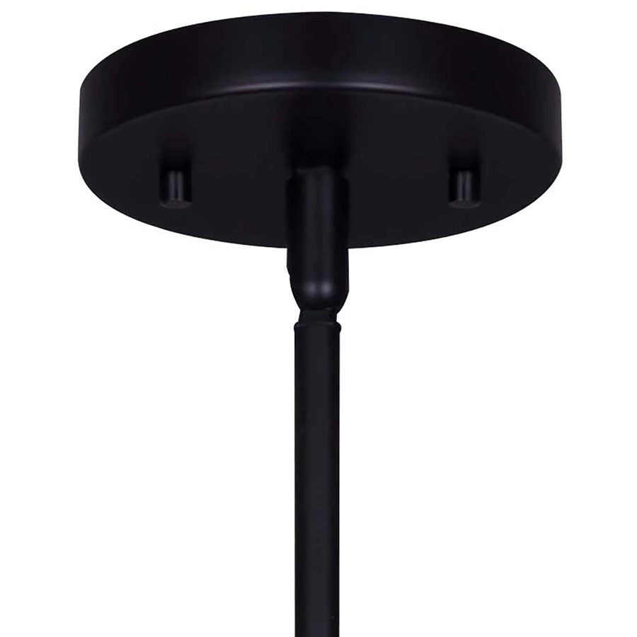 Canarm Viggo 8in 1-Light Pendant | Matte Black | Kitchen Island & Dining Room | 8 x 8 x 16 in | Model IPL696B01BK