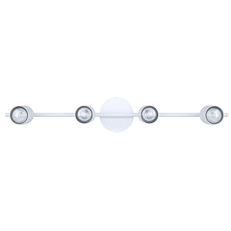 Canarm Rexton 29in 4-Light Track Lighting | Modern Matte White Metal | Kitchen & Living Room | 29 x 4.75 x 6.5 in | Model IT1119A04WH10