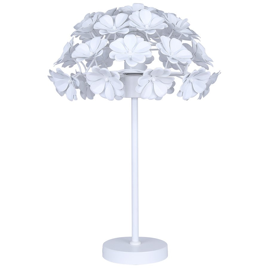 Canarm Cassia 23in 1-Light Table Lamp | Classic Matte White Metal | Bedroom & Living Room | 15 x 15 x 23 in | Model ITL2022B23WH