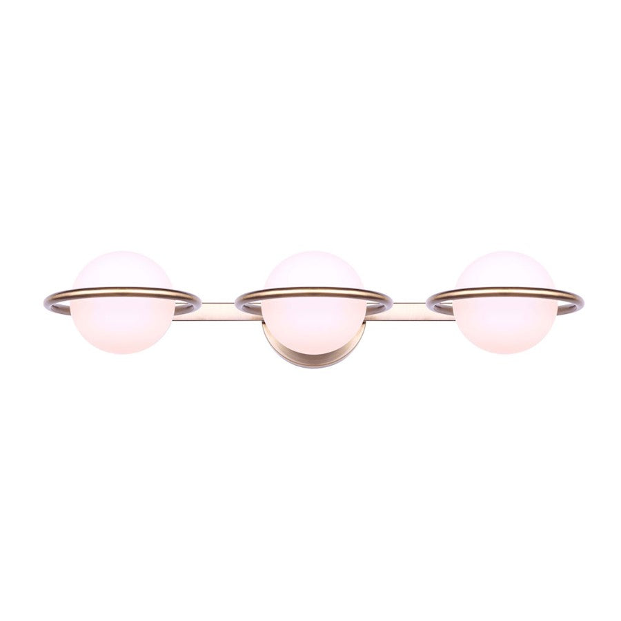 Canarm Cosima 24in 3-Light Vanity Light | Gold Metal | Bathroom Vanity | 24 x 9 x 5 in | Model IVL1025A03GD9
