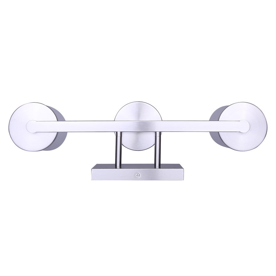 Canarm Britton 21in 3-Light Vanity Light | Modern Brushed Nickel and Clear Glass | Bathroom & Powder Room | 21 x 6 x 9.625 in | Model IVL1234A03BN