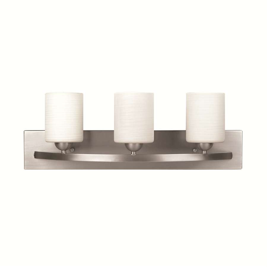 Canarm Hampton 24in 3-Light Vanity | Brushed Pewter and White Glass | Bathroom Vanity Light | 24 x 7 x 8.5 in | Model IVL370A03BPT