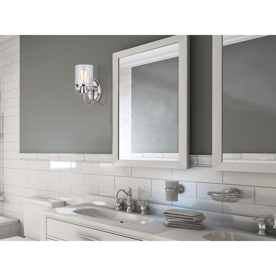 Canarm Arden 6in 3-Light Vanity | Brushed Nickel and Clear Glass | Bathroom Vanity | 6 x 7 x 10 in | Model IVL707A01BN