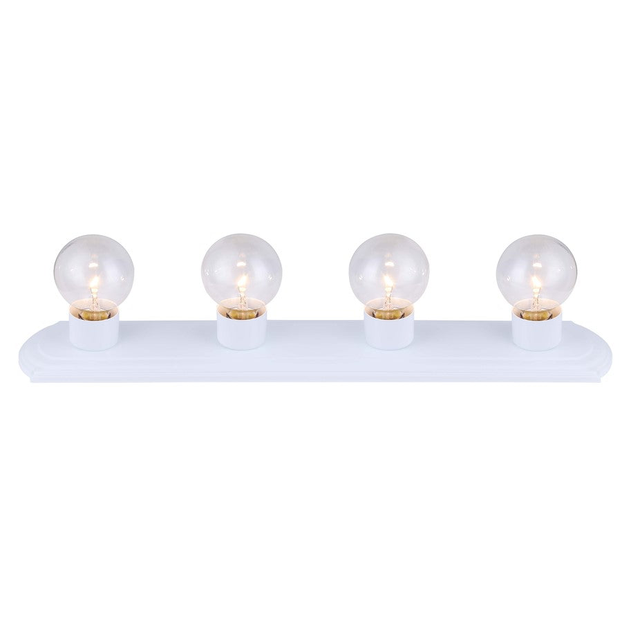 Canarm Bathroom Strip 24in 4-Light Vanity | Modern White Finish | Bathroom Vanity Light | 24 x 4.38 in | Model IVLBS1411