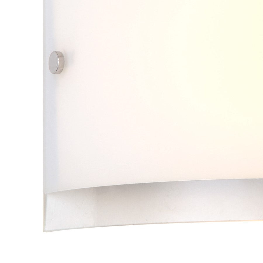 Canarm Logan 12in 1-Light Wall Sconce | Chrome and Opal Glass Shade | Hallway & Bathroom | W 12 x D 4 x H 7 in | Model IWL228B01CH