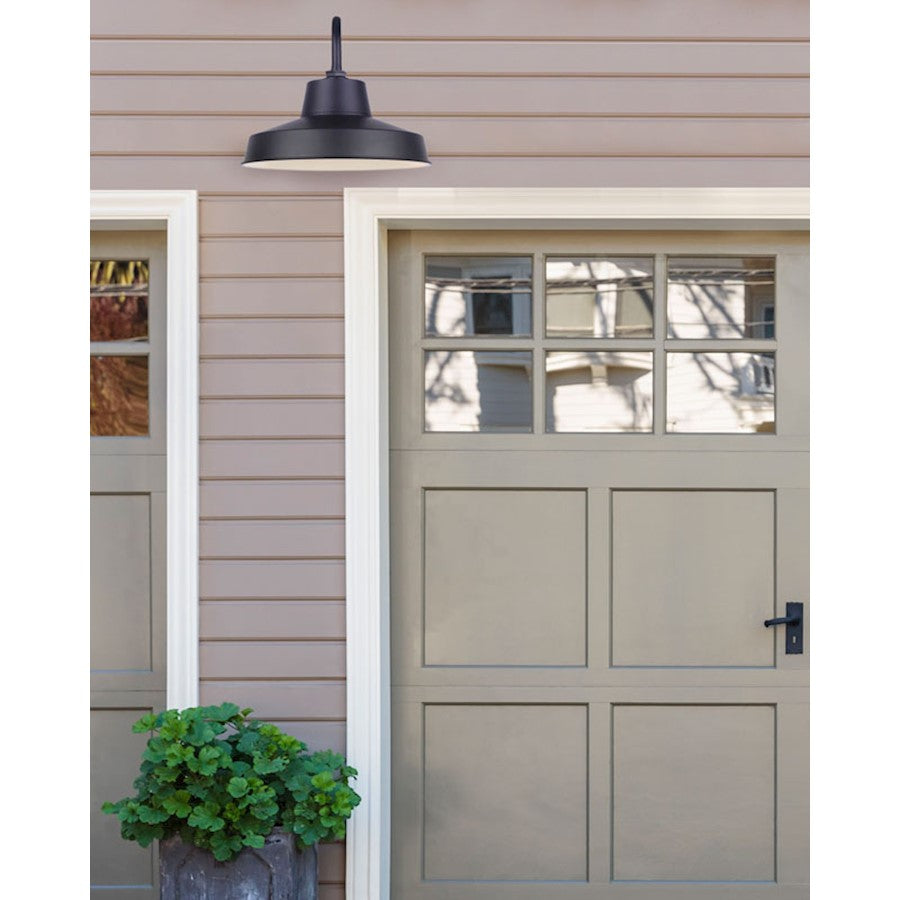 Canarm LED Outdoor 12in Wall Sconce | Modern Black Metal and Acrylic | Entryway & Patio | 2400 Lumens, 3000K, 39W | Model LBL167A14WACBK