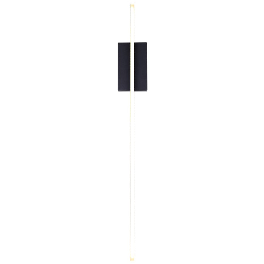 Canarm Lennon 36in 1-Light Outdoor Wall Lantern | Modern Black Steel & Aluminum | Doorways & Entryways | 4.375 x 3 x 36 in | Model LOL725BK