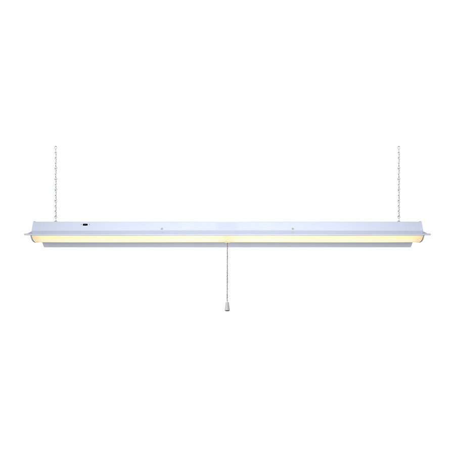 Canarm Madison 47in LED Utility Light | White Finish | Garage & Workshop | 2.33in Slim Profile, Damp Rated | Model LS48A30