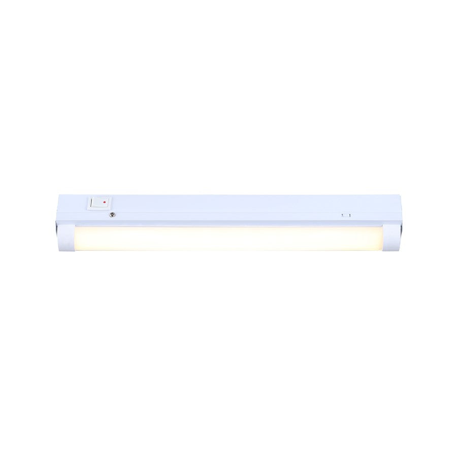 Canarm Madison 12in LED Utility Light | White Finish | Garage & Utility Room | 11.8 x 1.6 x 2 in | Model LT12A10