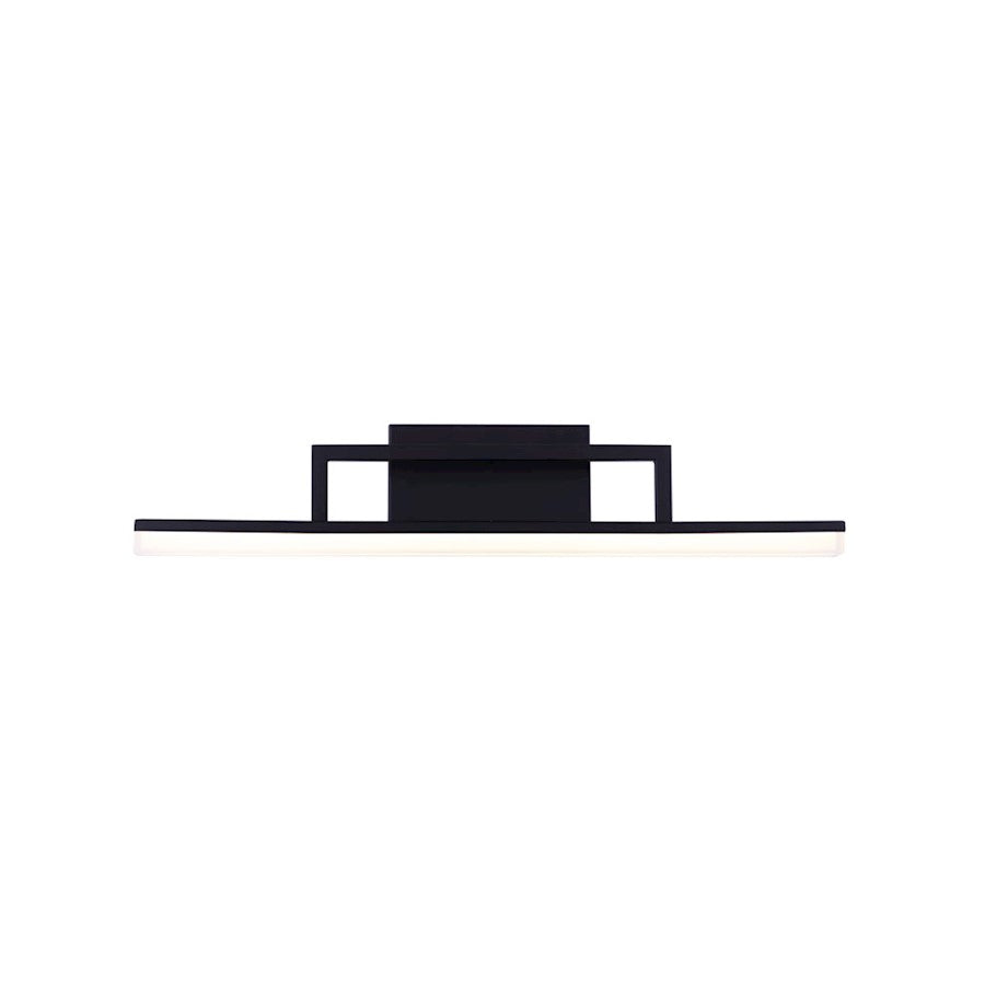 Canarm Caysen 24in LED Vanity Light | Matte Black Finish | Bathroom Vanity Lighting | 24 x 3.25 x 4.75 in | Model LVL208A24BK