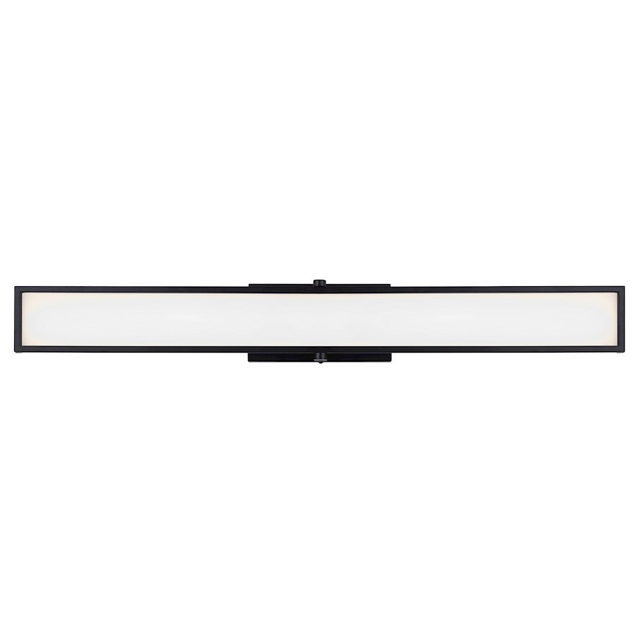 Canarm Pax 36in 1-Light LED Vanity Light | Modern Matte Black and Flat Opal Glass | Bathroom Vanity | 36 x 2.75 x 4.75 in | Model LVL229A36BK