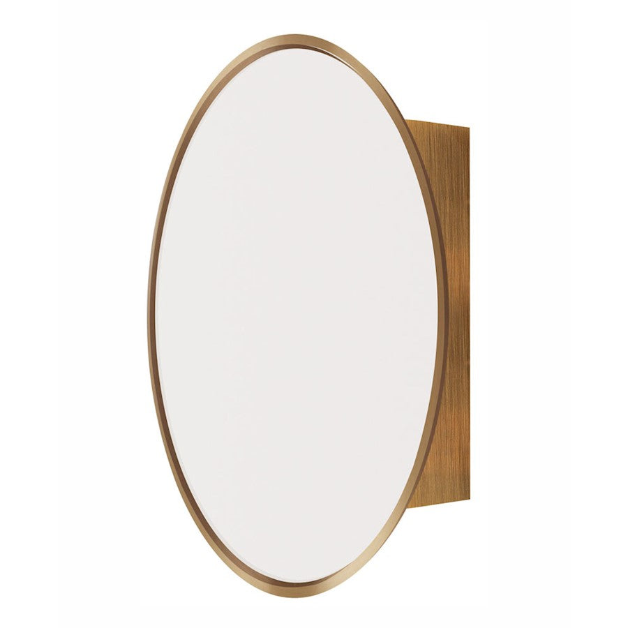 Canarm Medicine 28in Wall Mounted Medicine Cabinet | Gold Metal Frame | Bathroom & Powder Room Storage | 28 x 6 x 28 in | Model MCHDC1A2828GD