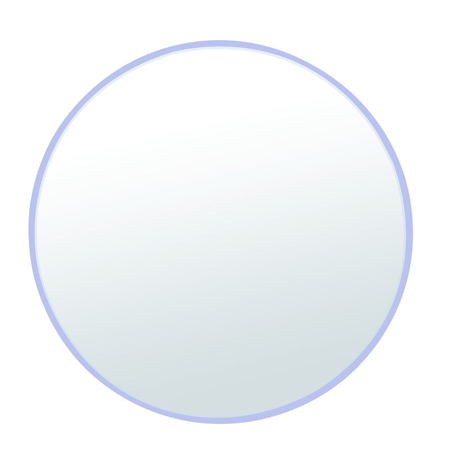 Canarm 32in Brushed Nickel Decor Mirror | Modern Metal Frame | Entryway & Bathroom Wall Mirror | 33 x 1 in | Model R1BN32