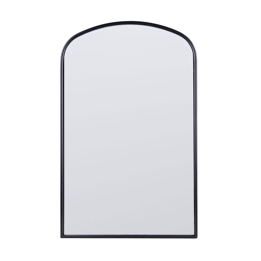 Canarm Gilly 20in Arched Wall Mirror | Matte Black Metal Frame | Entryway & Bathroom Accent | 20 x 2 x 32 in, Vertical Mount | Model RT21MBK2032