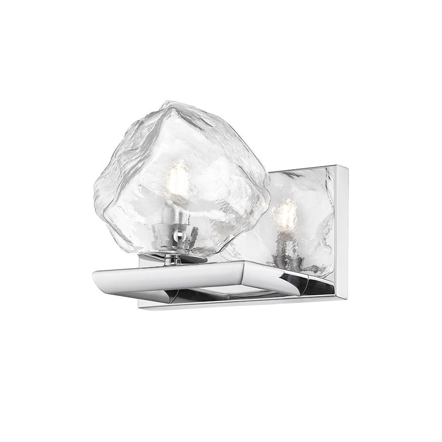 Canarm Rockport 1-Light Vanity Light | Chrome Finish | Bathroom & Powder Room | 8 x 8 x 7 in | Model W0488-01CH