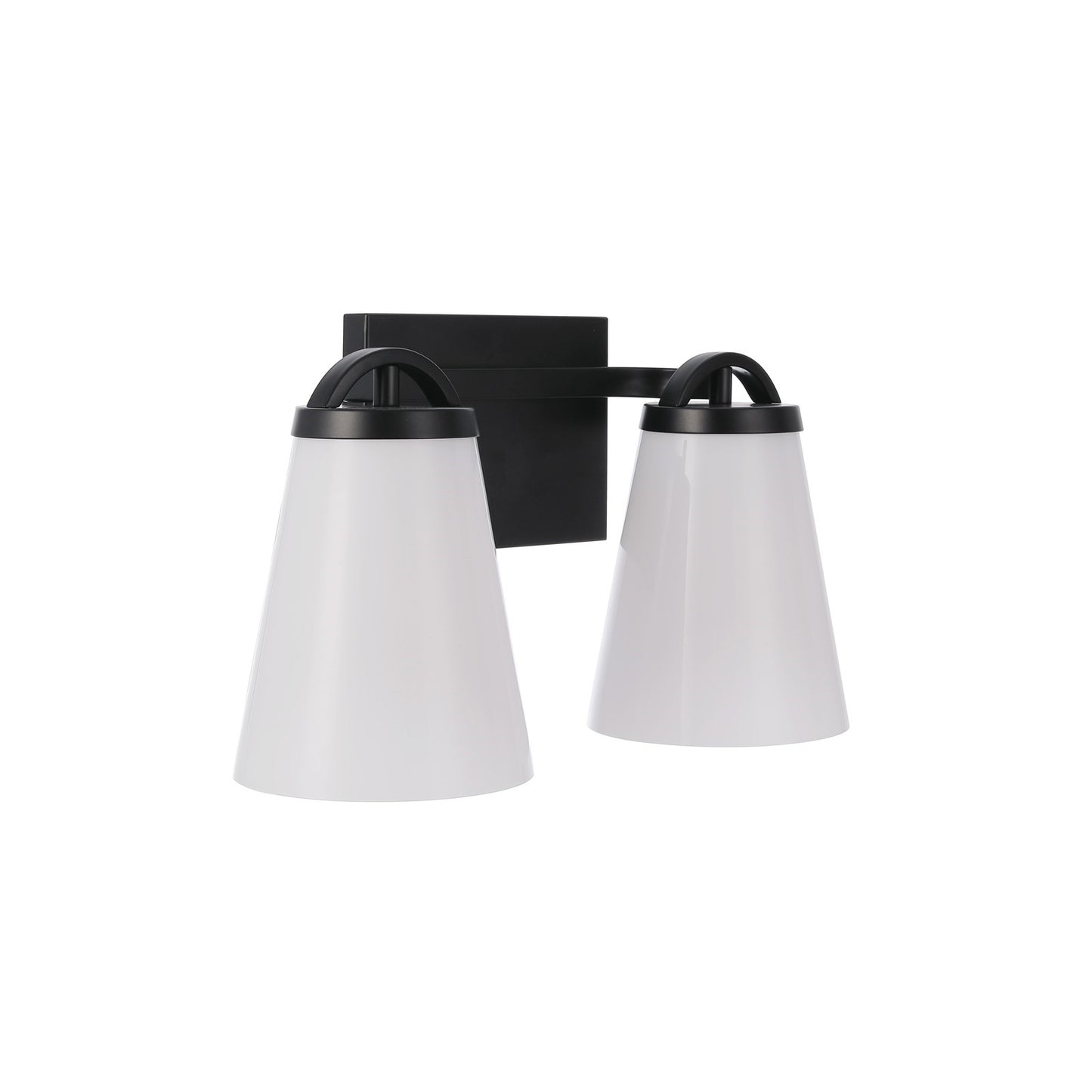 Craftmade Zane 2 Lt Vanity, Flat Black