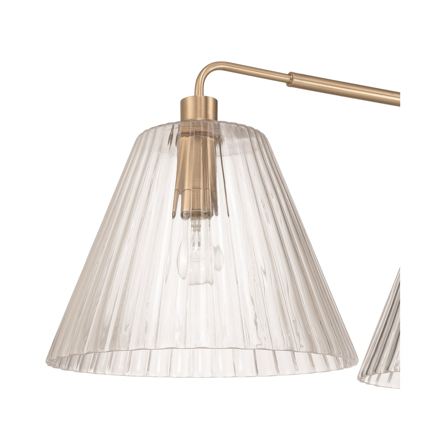 Craftmade Pleated 3 Light Island, Premium Bronze/Clear Pleated