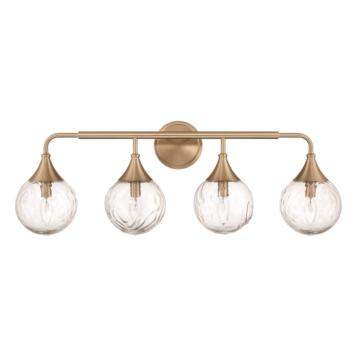 Craftmade Reflection 32in 4-Light Vanity | Modern Premium Bronze and Glass | Bathroom & Powder Room | 32 x 11 in | Model 61204-CPZ