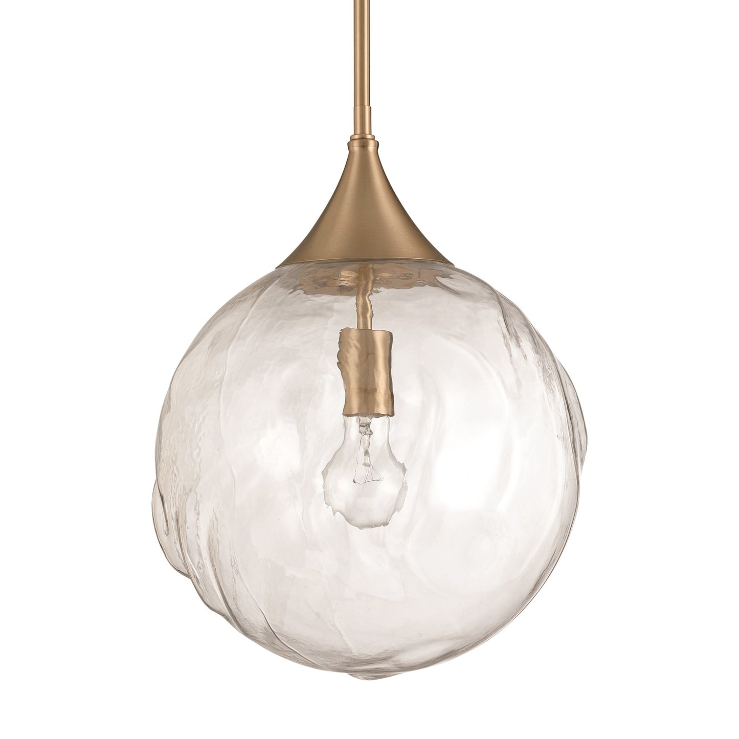Craftmade Reflection 1 Light Pendant, Premium Bronze/Clear Textured