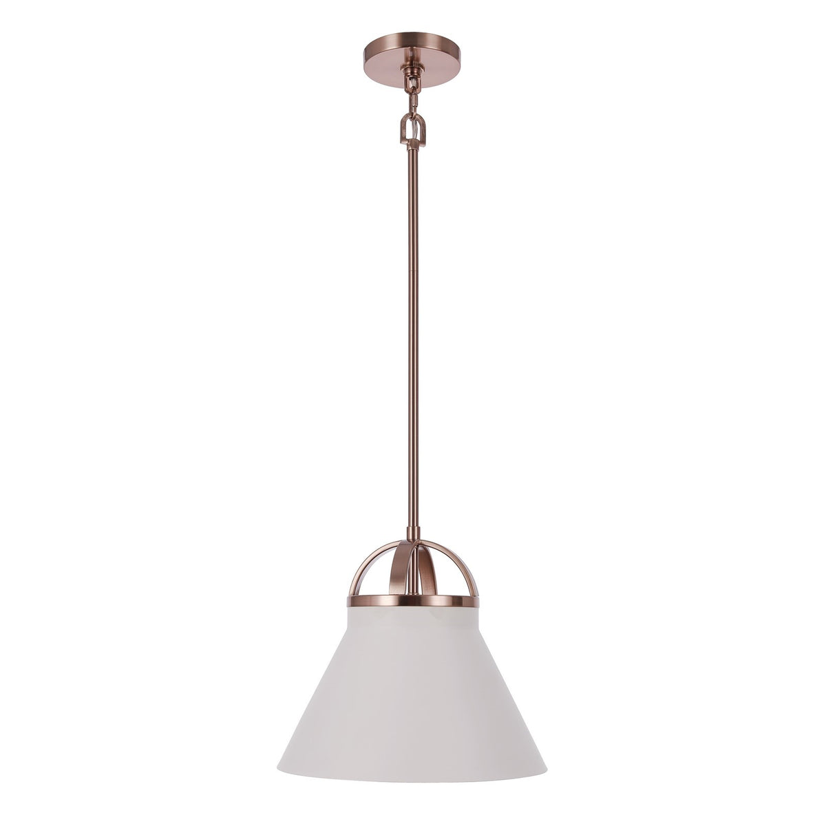 Craftmade Maggio 12in 1-Light Pendant | Industrial Premium Bronze and Glass | Kitchen Island & Dining Room | 12 x 10.5 in | Model 61591-CPZ