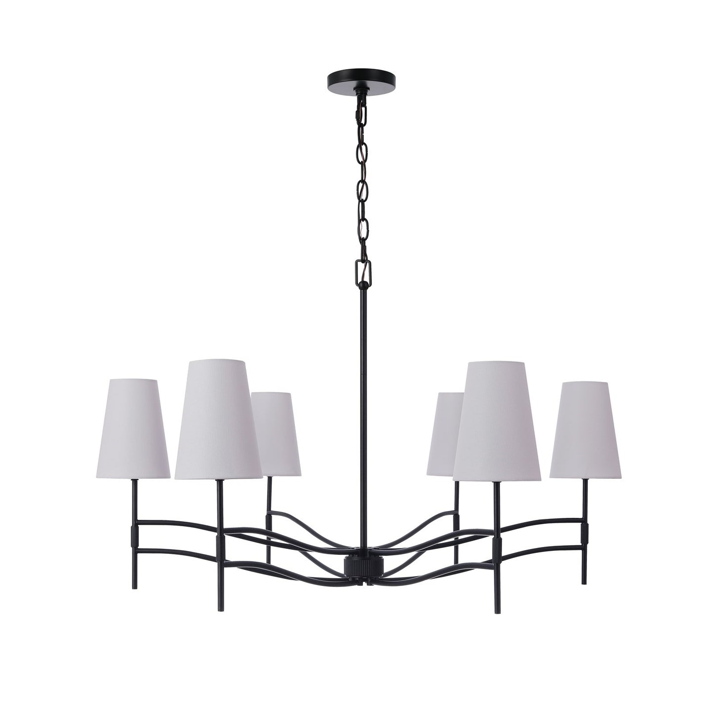 Craftmade Astor 6 Lt Chandelier, Flat Black