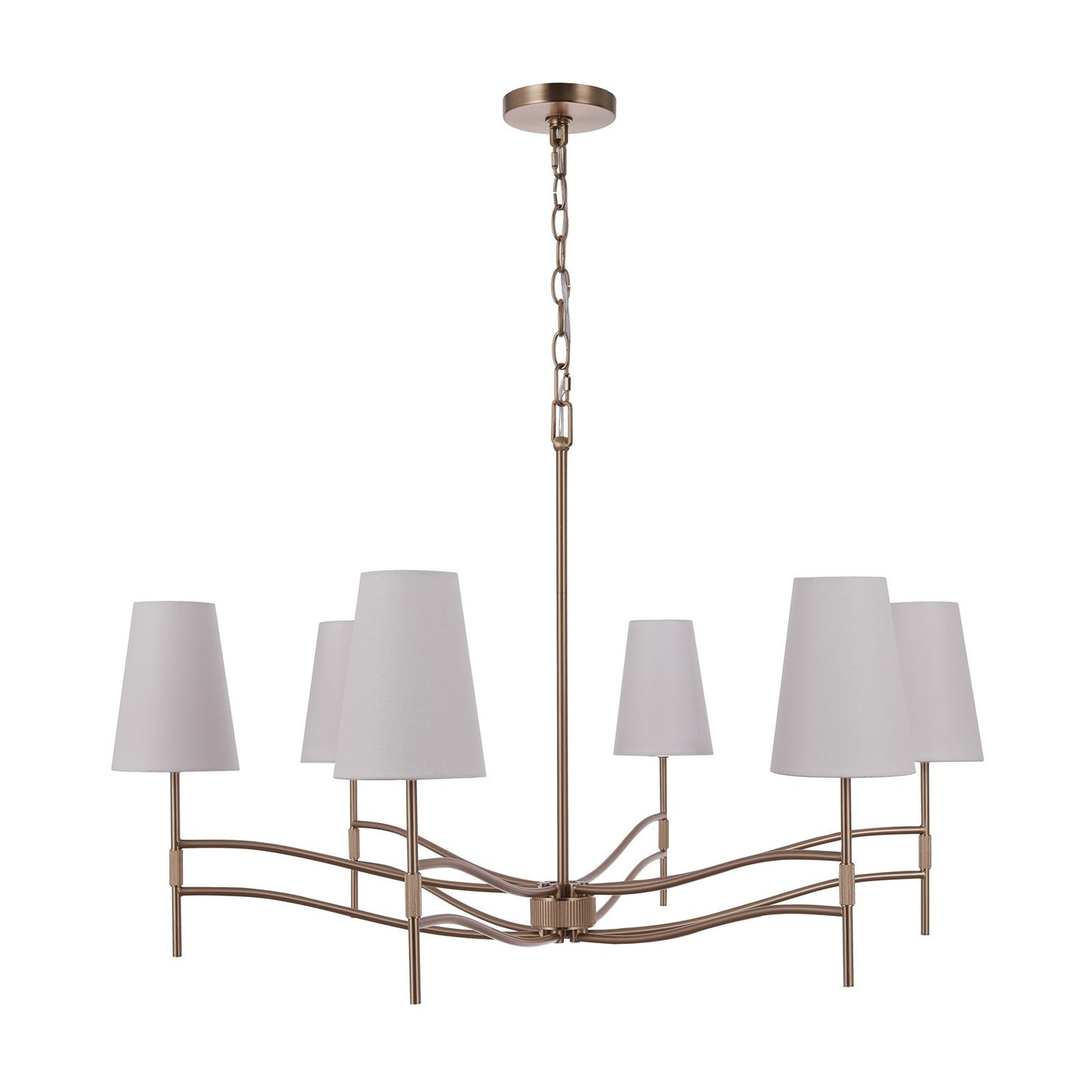 Craftmade Astor 6 Lt Chandelier, Satin Brass