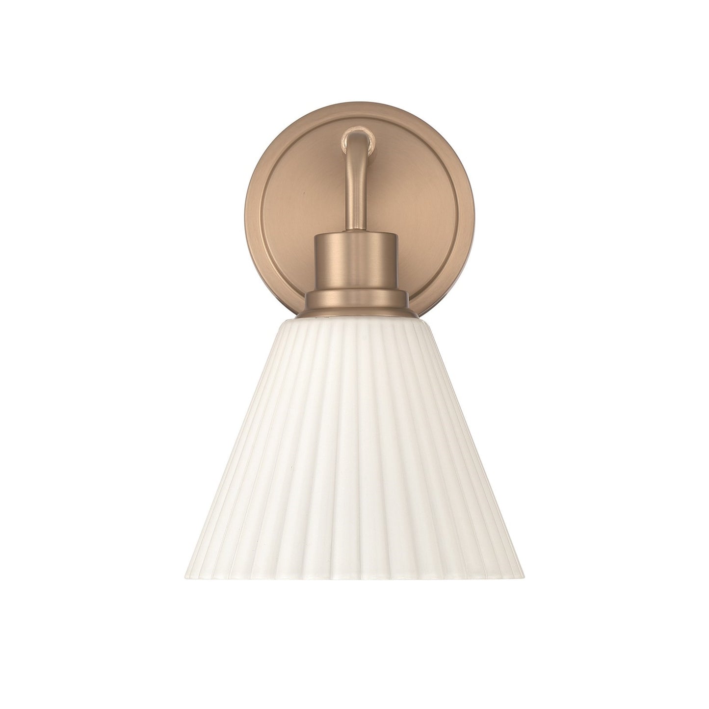 Craftmade Pleated II 1Lt Wall Sconce, Brz/Cased White, Bronze