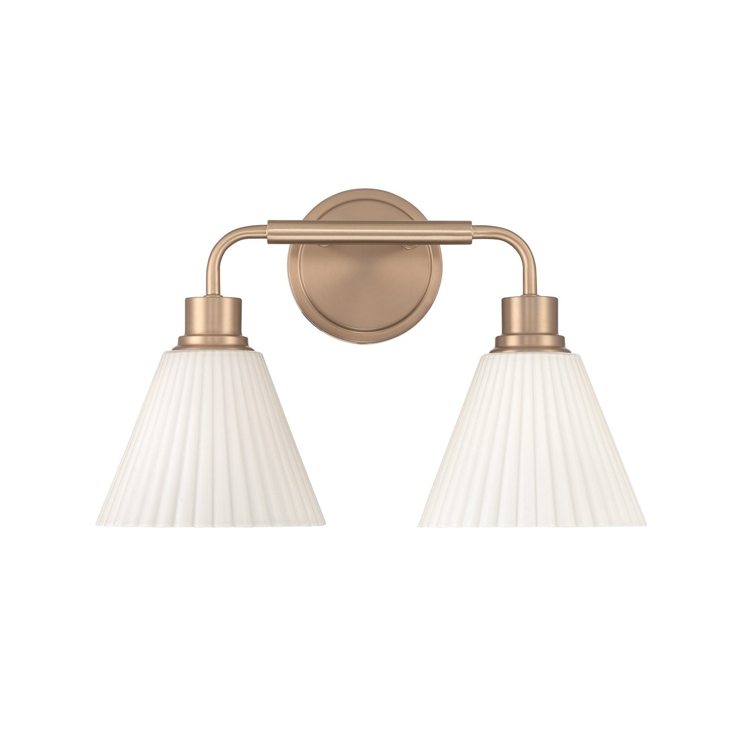 Craftmade Pleated II 2Lt Vanity, Bronze (Cased, Bronze