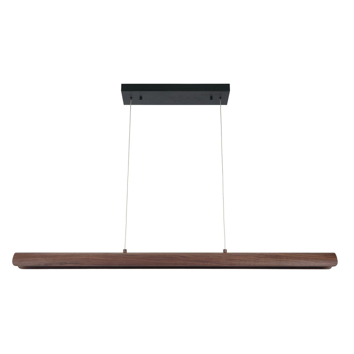 Craftmade Cameron 4.75in 1-Light LED Pendant | Modern Flat Black and Walnut Wood | Kitchen Island & Dining Room | Model 62490-FBWAL-LED